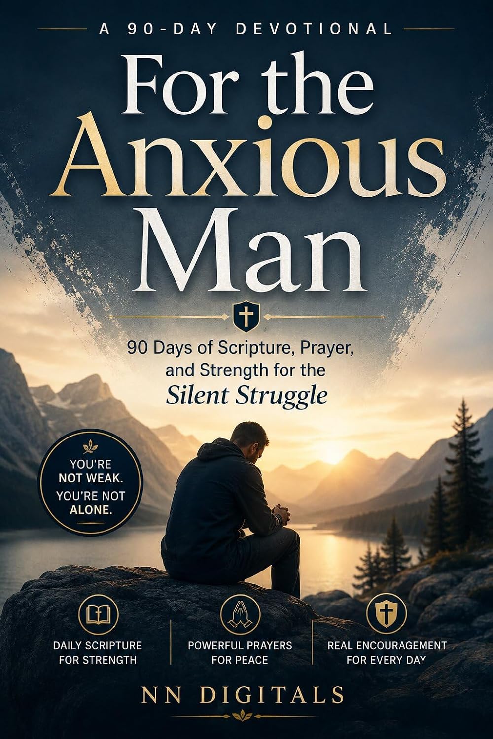 For the Anxious Man: 90 Days of Scripture, Prayer, and Strength for the Silent Struggle