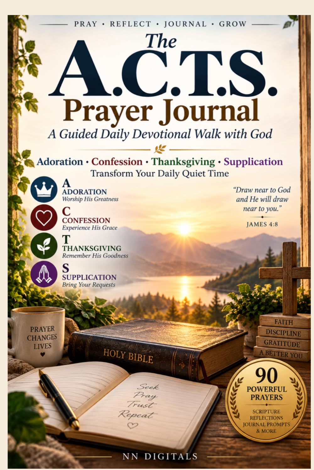 The A.C.T.S. Prayer Journal: A Guided Daily Devotional Walk with God