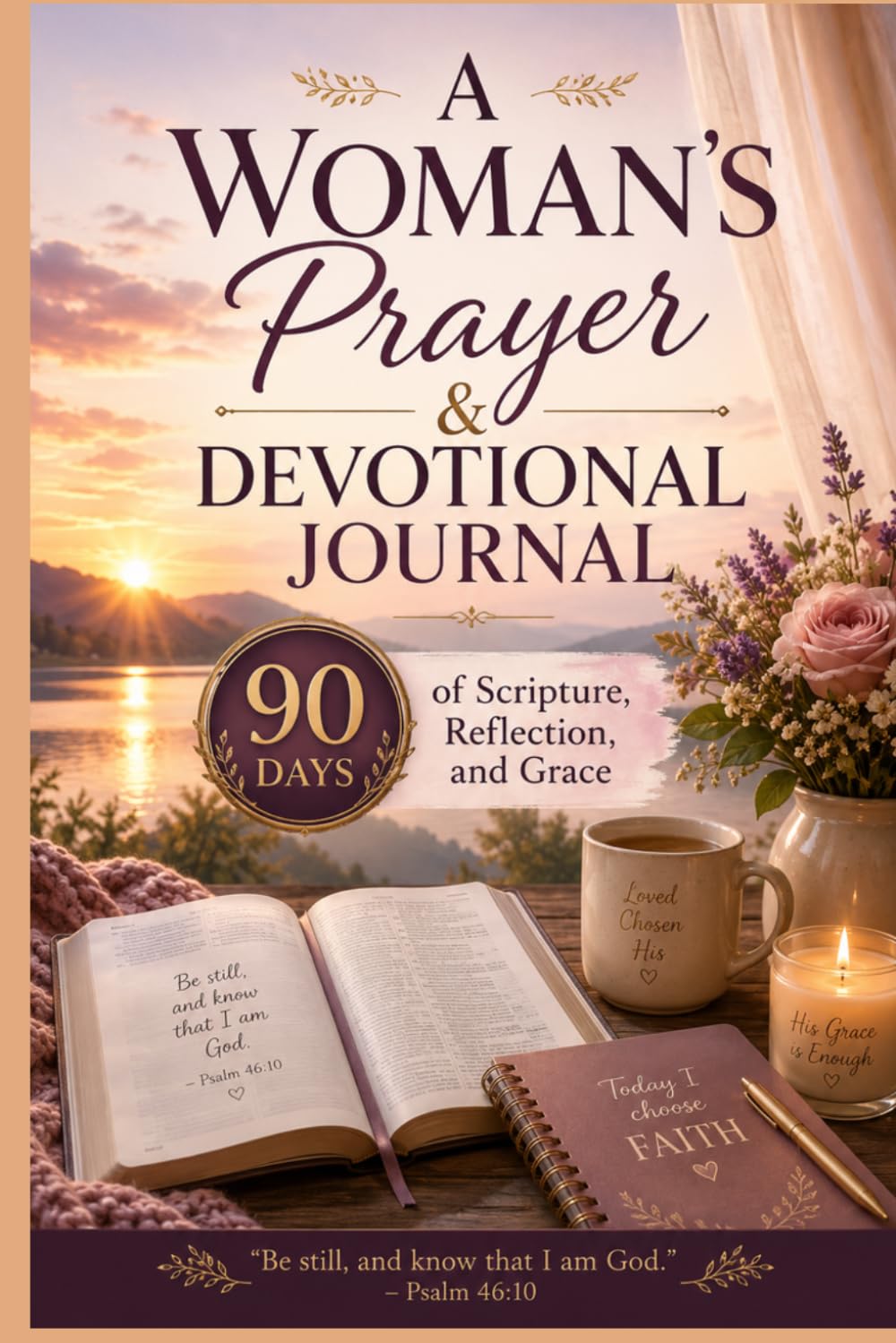 A Woman's Prayer & Devotional Journal: 90 Days of Scripture, Reflection, and Grace